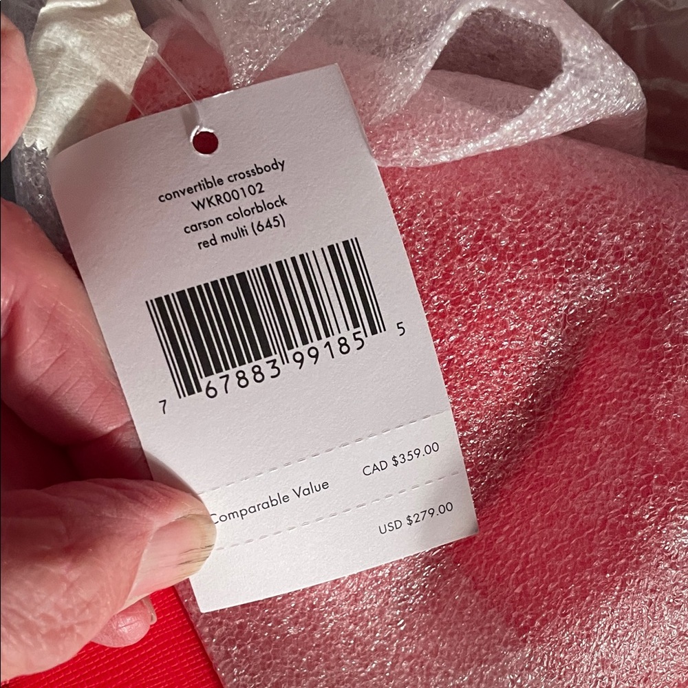 Kate Spade coral and cream purse nwt estate sale - Picture 8 of 8